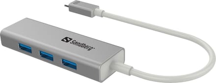 Sandberg USB-C Aan 3 x USB 3.0 Converter USB hub - 4 - USB 3.0 - Zwart