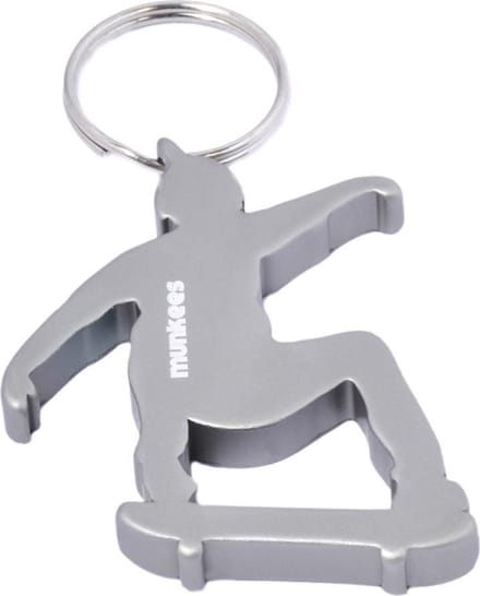 Munkees Flesopener Skateboarder Grijs Staal 6,2 Cm