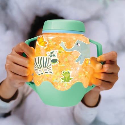 Glo Pals DIY Sensory Play Jar Set Green Zoo - Groen