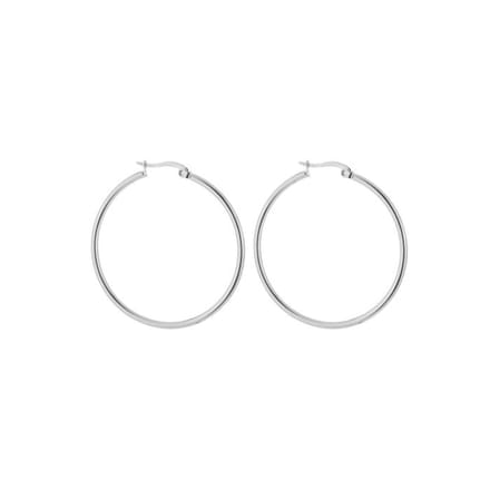 Bijoutheek Oorringen Rond 4cm Zilverkleurig