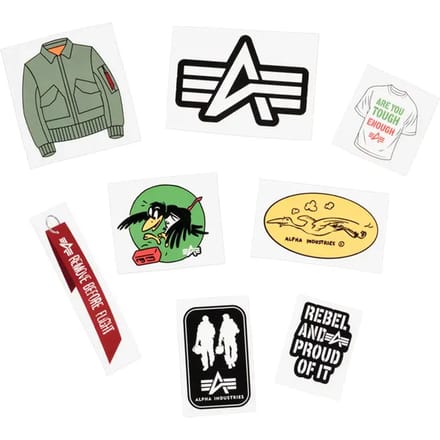 Stickers Alpha Industries (x8)
