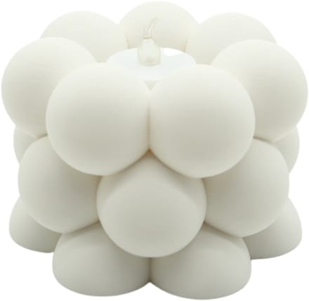 Waxinelichthouder Bubble - Ivoor Wit - 3d geprint - Moderne woonaccessoire - Stijlvolle waxinelichthouder
