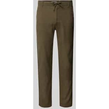 Slim tapered fit broek met tunnelkoord, model 'Brody'
