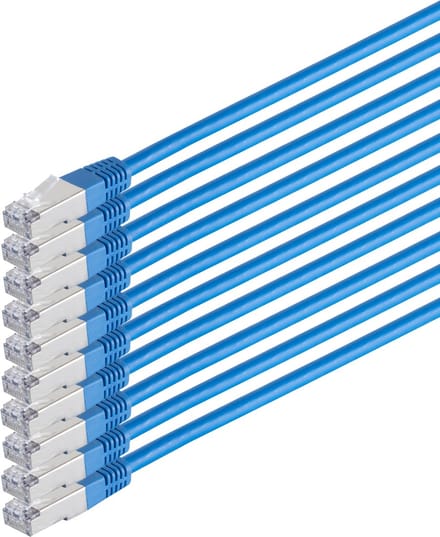 Patchkabel cat 6 S/FTP PIMF HF VE10 blau 0,25m