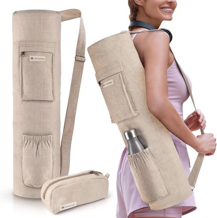 Yogamatdrager met Verstelbare Riem - Beige Yogatas voor Standaard Maten