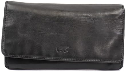Bear Design Noor CL9918 Portemonnee - Zwart – Van leer – Bear Design Noor CL9918 is een leren overslagportemonnee voor wie pasjes, briefgeld en muntgeld overzichtelijk wil meenemen
