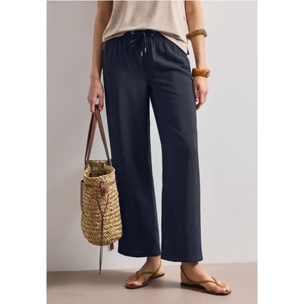 High Waist broek met wijde pijpen in Loose Fit
