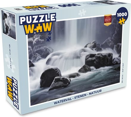 Puzzel Waterval - Stenen - Natuur - Legpuzzel - Puzzel 1000 stukjes volwassenen