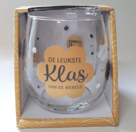Water- wijnglas De leukste KLAS van de wereld dankzij jou