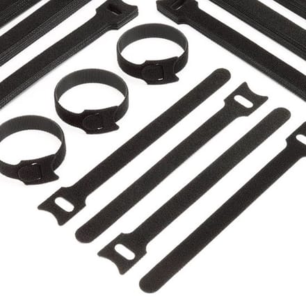 Knaak Kabelbinders Klittenband - 50 Stuks - Zwart - Tie Wraps - Kabel Organizer