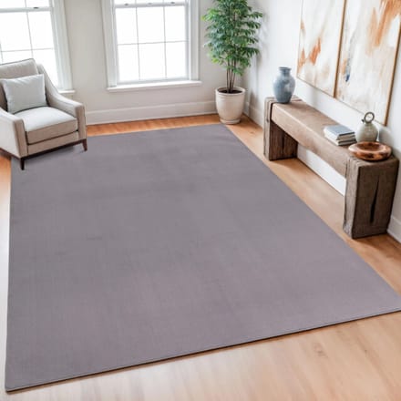 Relax Samba - Wasbaar Effen Vloerkleed - Uni Tapijt - Grijs- 200x290 CM