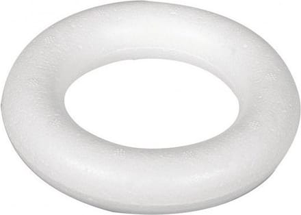 Piepschuim ring - 8x - wit - 22 cm - styropor - hobby figuren - DIY - knutselen