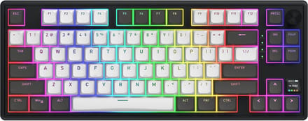 HATOR Skyfall Pro Wireless 80 toetsenbord Gamen USB + RF Wireless + Bluetooth QWERTY Amerikaans Engels Zwart, Grijs