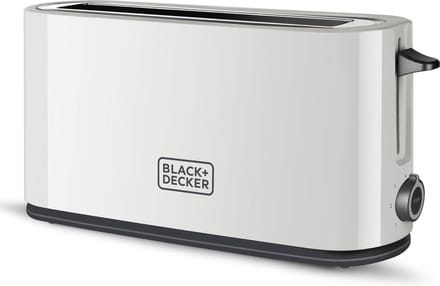 BLACK+DECKER Broodrooster BXTO1001E - Brede Opening - 7 Bruinings-Instellingen - 1000 Watt - Wit