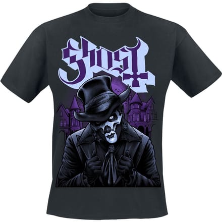 Ghost T-shirt - Top Hat V - L tot 3XL - voor Mannen - zwart