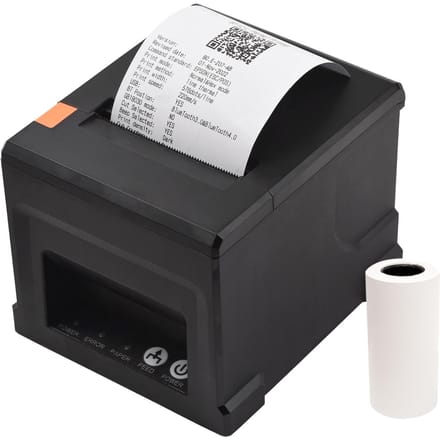 80 mm USB+LAN-bonprinter POS-printer met automatische snijder Desktop direct thermisch afdrukken UK-3