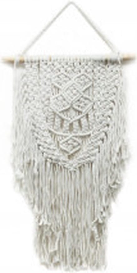 Macramé Wandkleed - Overvloed - Beige - 60x40cm