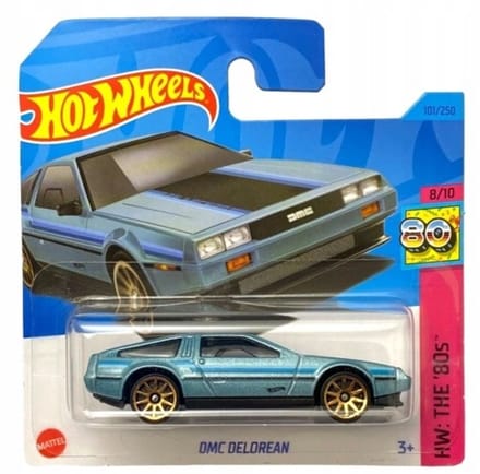 Hot Wheels DMC DeLorean '80s verzamelauto - Blauw, 1:64