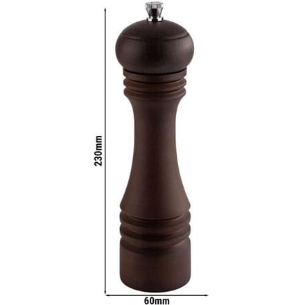 GGM Gastro (6 Stück) Pfeffermühle - ETERNAL - Holz - Höhe: 230mm - Braun