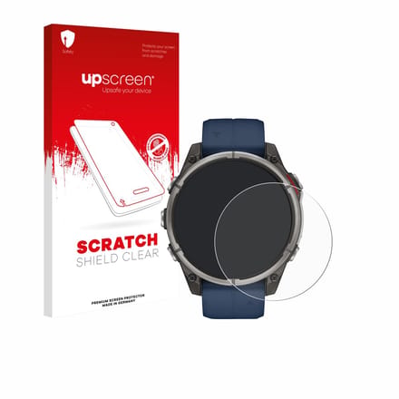 upscreen - Screenprotector voor Garmin quatix 8 (47 mm) - Folie Beschermfolie transparant