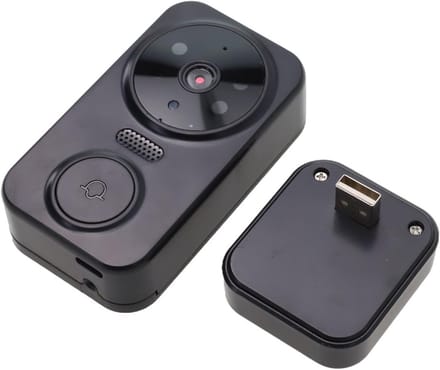 Slimme Videodeurbel - Draadloze Camera - Huisbeveiliging - Tweewegs Audio - 14x9x3.5cm - Wit