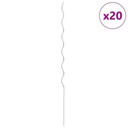 vidaXL - Plantenstok - spiraal - 170 - cm - gegalvaniseerd - staal - 20 - st