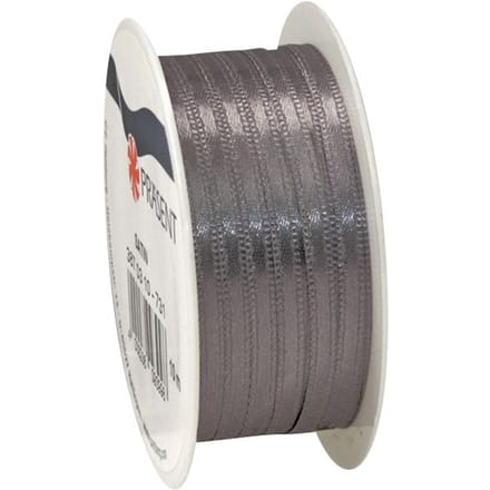 Satijnen lint, 3 mm - Zilver