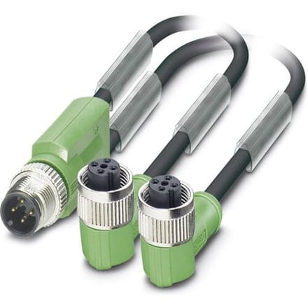 Phoenix Contact 1668991 Sensor/actuator connector, geassembleerd M12 Aantal polen (sensoren): 3 Adapter, Y-vorm 30.00 cm 1 stuk(s)