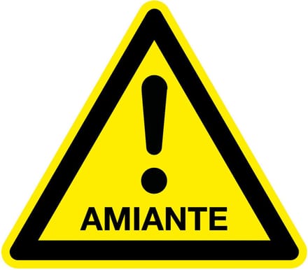 Waarschuwingssticker amiante 200 mm