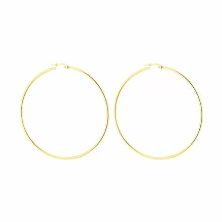 Bijoutheek Oorringen Hoop Dun 7cm x 2mm Goud