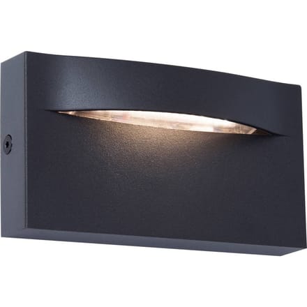 Viokef LED buitenwandlamp Vita, donkergrijs, 13,7 x 7,5 cm