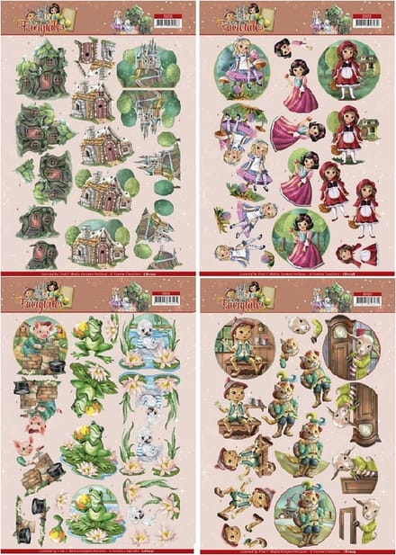 3D Cutting Sheet - Yvonne Creations - Fairytale - 4 stuks