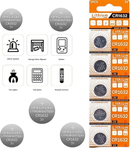 Merkloos CR1632 Lithium - 3V - Batterij - Knoopcel - 5 stuks