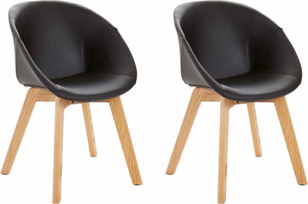 Belmore-Eetkamerstoel - Zwart - Set van 2