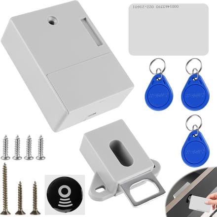 Slim elektronisch kastslot met RFID, batterij en 2 sleutelhangers