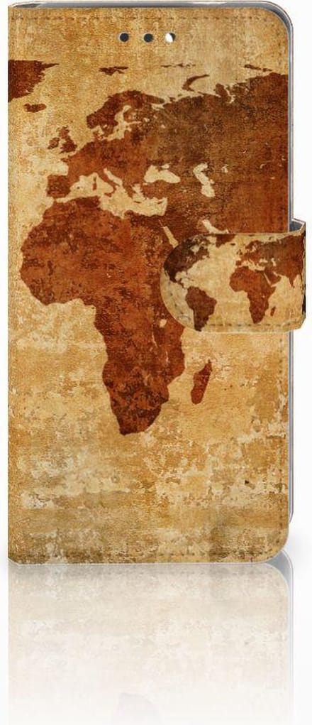 Nokia 3.1 (2018) Flip Cover Wereldkaart