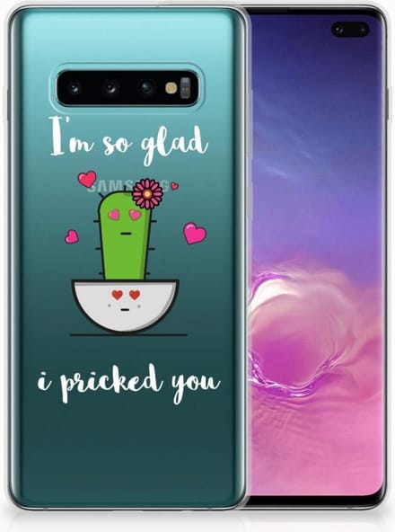 TPU Hoesje voor Samsung Galaxy S10 Plus Telefoonhoesje met Naam Cactus Glad