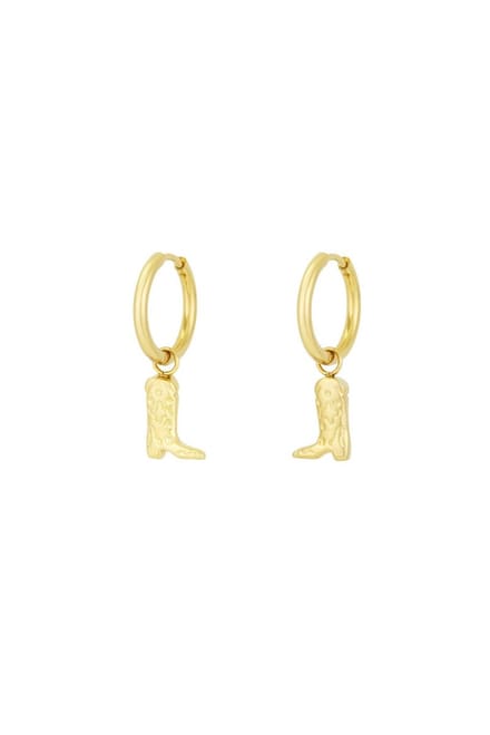 Bijoutheek Oorhangers Boots Goud / Laarzen hanger