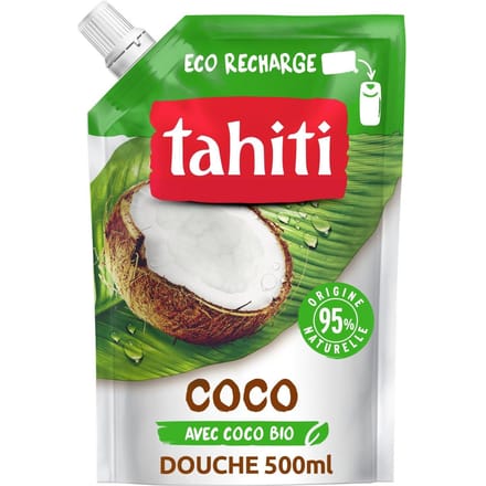 Kokos douchegel navulling 500ml - TAHITI (Verpakking van 6 stuks.) 1 pcs.