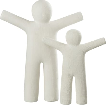 J-Line figuur P'tit Maurice Ruw Finish - polyresin - wit - large