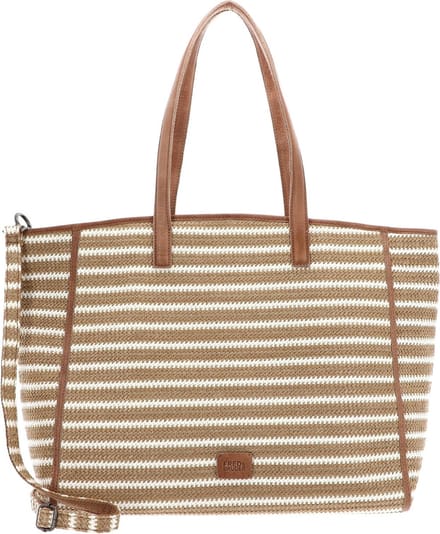 FREDsBRUDER Schoudertas Sommerliebe Shopper White Stripes Beige
