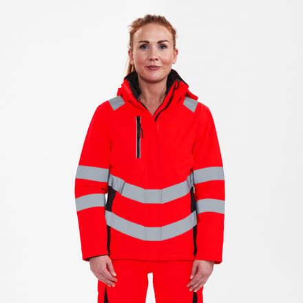 Engel Safety winterjack voor dames 1943-930 - Hi-vis Red / Black - M