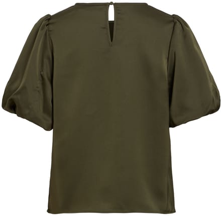 VILA - VIELLETTE 2/4 SATIN PUFF TOP - NOOS - Dames - Blouses