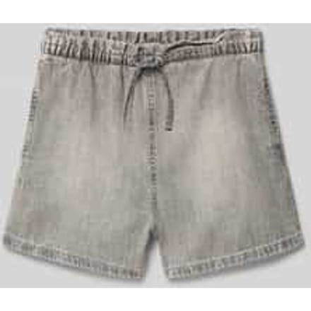 s.Oliver - female - Pull-on denim shorts / Losse pasvorm / Hoge stijging / Wijde pijp / Paperbag tailleband