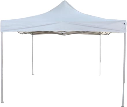 Partytent Easy-Up - Harmonica tent - Feestjes Buiten - Waterafstotend Doek - 3 x 3 Meter - Wit