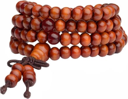 Fako Bijoux® - Buddha Armband - Sandelhout - 8mm - Roodbruin