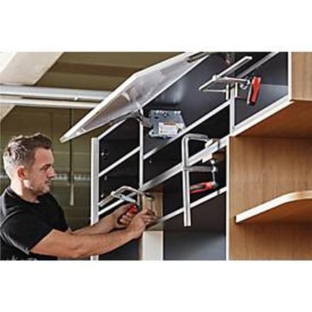 Volledig stalen schroefklem GZ-KG, spanwijdte 400 mm, opening 120 mm, 2-componenten klapgreep