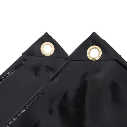 vidaXL - Zeilen - Zwart - 3 - x - 4 - m - Canvas - met - PVC-coating