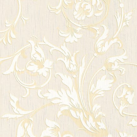 Textiel look behang Profhome 956337-GU textiel behang gestructureerd in textiel look mat crème goud beige 5,33 m2