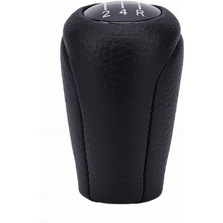 Leren Versnellingspook Arm Hoofdbal 5-traps Versnellingspookknop Vervanging voor Mazda 3 BK BL 5 CR CW black
